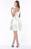 ColsBM Kristen Cloud White Classic Sleeveless Satin Knee Length Plainness Bridesmaid Dresses