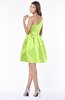 ColsBM Kristen Lime Green Classic Sleeveless Satin Knee Length Plainness Bridesmaid Dresses