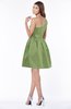 ColsBM Kristen Moss Green Classic Sleeveless Satin Knee Length Plainness Bridesmaid Dresses