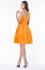 ColsBM Kristen Orange Classic Sleeveless Satin Knee Length Plainness Bridesmaid Dresses
