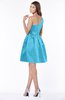 ColsBM Kristen River Blue Classic Sleeveless Satin Knee Length Plainness Bridesmaid Dresses