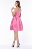 ColsBM Kristen Rose Pink Classic Sleeveless Satin Knee Length Plainness Bridesmaid Dresses