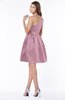 ColsBM Kristen Silver Pink Classic Sleeveless Satin Knee Length Plainness Bridesmaid Dresses