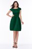 ColsBM Noor Alpine Green Modest Scoop Short Sleeve Zip up Satin Plainness Bridesmaid Dresses