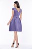 ColsBM Noor Aster Purple Modest Scoop Short Sleeve Zip up Satin Plainness Bridesmaid Dresses