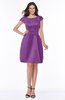 ColsBM Noor Dahlia Modest Scoop Short Sleeve Zip up Satin Plainness Bridesmaid Dresses