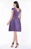 ColsBM Noor Lilac Modest Scoop Short Sleeve Zip up Satin Plainness Bridesmaid Dresses