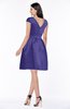 ColsBM Noor Purple Modest Scoop Short Sleeve Zip up Satin Plainness Bridesmaid Dresses