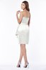 ColsBM Jaylah Cloud White Elegant Strapless Sleeveless Half Backless Knee Length Bridesmaid Dresses