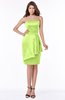 ColsBM Jaylah Lime Green Elegant Strapless Sleeveless Half Backless Knee Length Bridesmaid Dresses