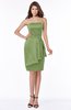 ColsBM Jaylah Moss Green Elegant Strapless Sleeveless Half Backless Knee Length Bridesmaid Dresses