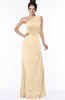 ColsBM Daniela Apricot Gelato Glamorous A-line Sleeveless Zip up Chiffon Ruching Bridesmaid Dresses