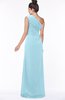 ColsBM Daniela Aqua Glamorous A-line Sleeveless Zip up Chiffon Ruching Bridesmaid Dresses