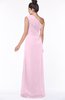 ColsBM Daniela Baby Pink Glamorous A-line Sleeveless Zip up Chiffon Ruching Bridesmaid Dresses