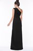 ColsBM Daniela Black Glamorous A-line Sleeveless Zip up Chiffon Ruching Bridesmaid Dresses