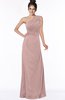 ColsBM Daniela Blush Pink Glamorous A-line Sleeveless Zip up Chiffon Ruching Bridesmaid Dresses