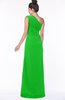 ColsBM Daniela Classic Green Glamorous A-line Sleeveless Zip up Chiffon Ruching Bridesmaid Dresses