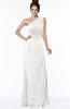 ColsBM Daniela Cloud White Glamorous A-line Sleeveless Zip up Chiffon Ruching Bridesmaid Dresses