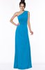 ColsBM Daniela Cornflower Blue Glamorous A-line Sleeveless Zip up Chiffon Ruching Bridesmaid Dresses