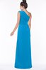 ColsBM Daniela Cornflower Blue Glamorous A-line Sleeveless Zip up Chiffon Ruching Bridesmaid Dresses