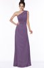 ColsBM Daniela Eggplant Glamorous A-line Sleeveless Zip up Chiffon Ruching Bridesmaid Dresses