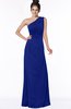 ColsBM Daniela Electric Blue Glamorous A-line Sleeveless Zip up Chiffon Ruching Bridesmaid Dresses
