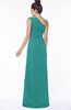 ColsBM Daniela Emerald Green Glamorous A-line Sleeveless Zip up Chiffon Ruching Bridesmaid Dresses