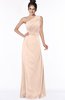 ColsBM Daniela Fresh Salmon Glamorous A-line Sleeveless Zip up Chiffon Ruching Bridesmaid Dresses