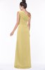 ColsBM Daniela Gold Glamorous A-line Sleeveless Zip up Chiffon Ruching Bridesmaid Dresses