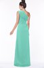ColsBM Daniela Mint Green Glamorous A-line Sleeveless Zip up Chiffon Ruching Bridesmaid Dresses