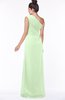 ColsBM Daniela Pale Green Glamorous A-line Sleeveless Zip up Chiffon Ruching Bridesmaid Dresses