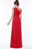 ColsBM Daniela Red Glamorous A-line Sleeveless Zip up Chiffon Ruching Bridesmaid Dresses