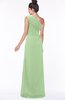 ColsBM Daniela Sage Green Glamorous A-line Sleeveless Zip up Chiffon Ruching Bridesmaid Dresses