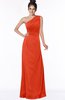 ColsBM Daniela Tangerine Tango Glamorous A-line Sleeveless Zip up Chiffon Ruching Bridesmaid Dresses