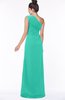 ColsBM Daniela Viridian Green Glamorous A-line Sleeveless Zip up Chiffon Ruching Bridesmaid Dresses