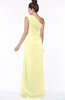 ColsBM Daniela Wax Yellow Glamorous A-line Sleeveless Zip up Chiffon Ruching Bridesmaid Dresses