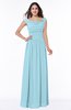 ColsBM Lillian Aqua Gorgeous A-line Short Sleeve Zip up Chiffon Floor Length Bridesmaid Dresses