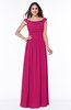 ColsBM Lillian Beetroot Purple Gorgeous A-line Short Sleeve Zip up Chiffon Floor Length Bridesmaid Dresses