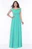 ColsBM Lillian Blue Turquoise Gorgeous A-line Short Sleeve Zip up Chiffon Floor Length Bridesmaid Dresses