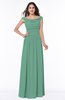 ColsBM Lillian Bristol Blue Gorgeous A-line Short Sleeve Zip up Chiffon Floor Length Bridesmaid Dresses