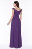 ColsBM Lillian Dark Purple Gorgeous A-line Short Sleeve Zip up Chiffon Floor Length Bridesmaid Dresses