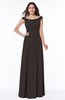 ColsBM Lillian Fudge Brown Gorgeous A-line Short Sleeve Zip up Chiffon Floor Length Bridesmaid Dresses