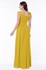 ColsBM Lillian Lemon Curry Gorgeous A-line Short Sleeve Zip up Chiffon Floor Length Bridesmaid Dresses