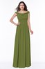 ColsBM Lillian Olive Green Gorgeous A-line Short Sleeve Zip up Chiffon Floor Length Bridesmaid Dresses