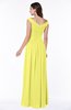 ColsBM Lillian Pale Yellow Gorgeous A-line Short Sleeve Zip up Chiffon Floor Length Bridesmaid Dresses