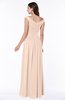 ColsBM Lillian Peach Puree Gorgeous A-line Short Sleeve Zip up Chiffon Floor Length Bridesmaid Dresses