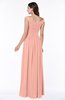 ColsBM Lillian Peach Gorgeous A-line Short Sleeve Zip up Chiffon Floor Length Bridesmaid Dresses