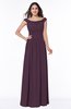 ColsBM Lillian Plum Gorgeous A-line Short Sleeve Zip up Chiffon Floor Length Bridesmaid Dresses