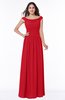 ColsBM Lillian Red Gorgeous A-line Short Sleeve Zip up Chiffon Floor Length Bridesmaid Dresses