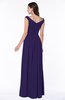 ColsBM Lillian Royal Purple Gorgeous A-line Short Sleeve Zip up Chiffon Floor Length Bridesmaid Dresses